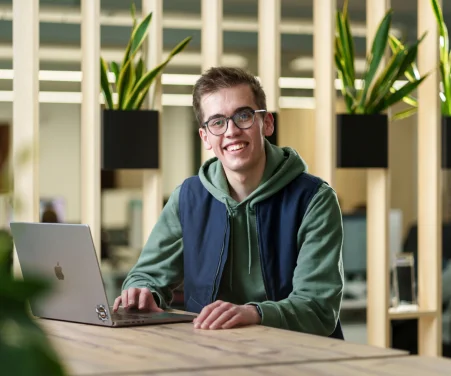 guy with a laptop